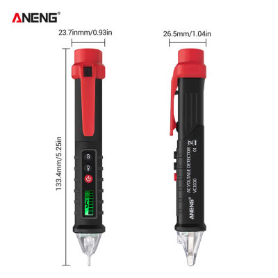 【On Sale】 เครื่องมือทดสอบไฟฟ้าแรง Ac/dc ไฟฟ้าสำหรับปากกา ANENG มีความเหนียวแบบพกพาไม่สัมผัสสามารถวัดและปรับระดับได้