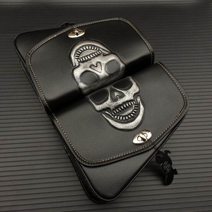 Motorcycle Saddlebags Side Tool Bag PU Leather Luggage Saddle Bag Pouch