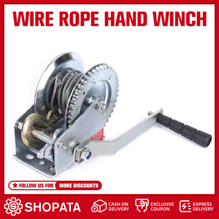 Shopata Mini Hand Winch Durable Practical Manual Winch Tool Equipment ...