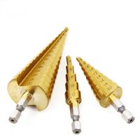 HSS Steel Titanium Step Drill Bit Hand Tools 3-12 4-12 4-20 4-32mm Step Cone Cutt Woodworking Wood Metal Drill Bit Drills Drivers