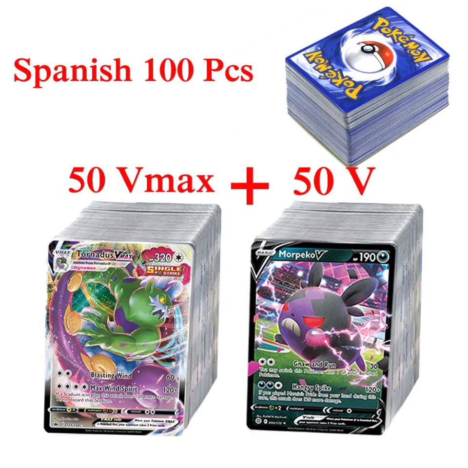 64pcs Pokemon Cards Vstar Vmax V Spanish French Letter with Rainbow Arceus  Shiny Charizard Kids Gift Cartas Pokemon Espanol - AliExpress