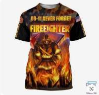 T SHIRT   New Summer Firefighter Firemon Men 3d tshirt 06