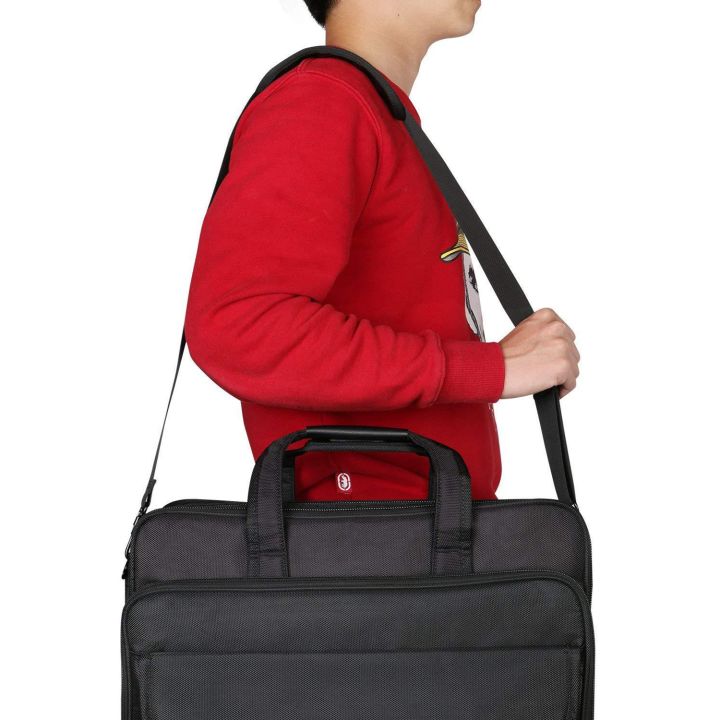 สายไนล่อนสีดำ145ซม-สำหรับกระเป๋าเอกสารอุปกรณ์เปลี่ยนกระเป๋าแล็ปท็อปเข็มขัด-tali-bahu-กระเป๋าผู้ชายสามารถปรับได้