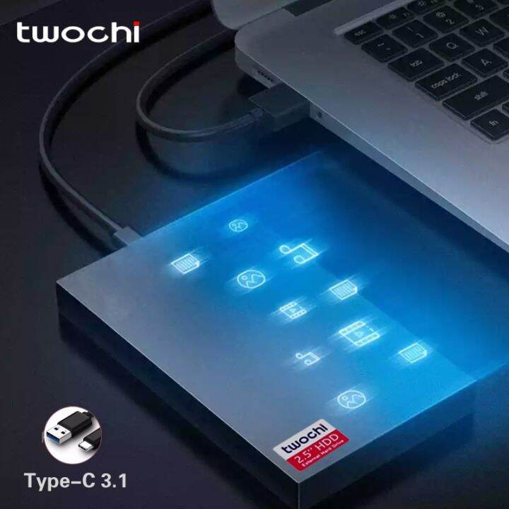 TWOCHI ''2TB Super External Hard Drive Disk Typec3.1 HDD PC, Mac