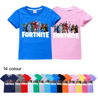 Fortnites เสื้อยืดตัวบนผ้าฝ้ายผ้าฝ้ายสำหรับเด็กผู้ชาย,0000เด็กการ์ตูนบางๆฤดูร้อน