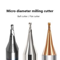 2Flute Micro Flat End Mill 0.2-0.9mm Mini CNC Router Bit 4mm Shank Tungsten Carbide Ball End Mill เครื่องมิลลิ่งขนาดเล็กสําหรับโลหะ