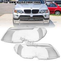 ไฟหน้าปกสำหรับ BMW E53 X5 2004 2005 2006เปลือกโคมไฟไฟหน้าอุปกรณ์เสริมรถยนต์ซ้ายขวากระจกโปร่งแสง