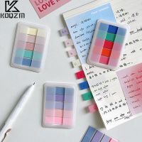 Kawaii Morandi Color Transparent Notes Paster Sticker PET Notepad Stationery