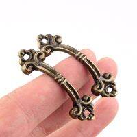 10pcs Antique Decorative Pulls Drawer Wooden Jewelry Box Furniture Hardware Antique Brass Pulls Zinc Alloy Small Pulls