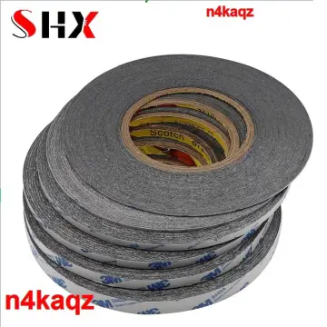 2mm wide (1mm thick) 5M Double Sided Adhesive Tape Strong Black Foam Tape  for Cell Phone Repair Screen PCB Dust Proof