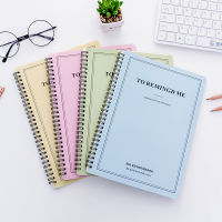 60 Sheets Korea Stationery Candy Color A5 Binder Notebook Cute Creative B5 Double Coil Journal Notebook Office Supplies