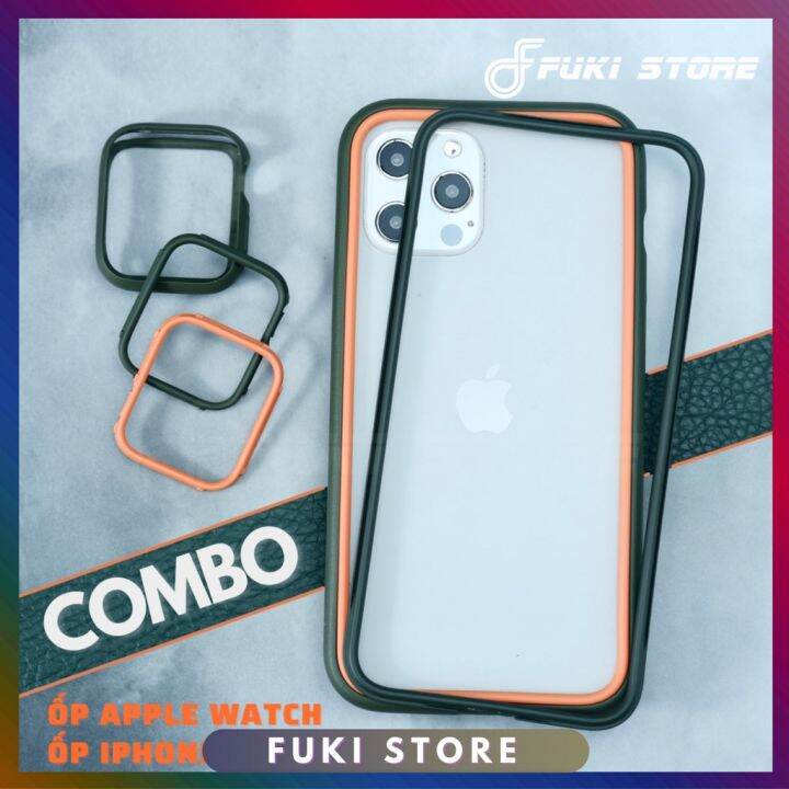 Combo chống sốc cho Iphone và Apple Watch chính hãng Rhinoshield mix màu |  