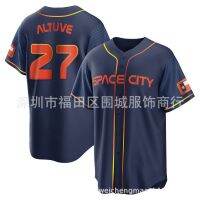 ?เสื้อเจอร์ซีย์เบสบอลเอมเอวบี2023 New Astros 27 Blue City Fan ชุดเบสบอล Jose Altuve