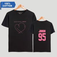 ราคาถูก100% Cotton Tshirt เกาหลี Kpop JIMIN SUGA JIN แผนที่ Soul Persona พิมพ์เสื้อยืดผู้ชาย/ผู้หญิง Unisex สั้นเสื้อS-5XL