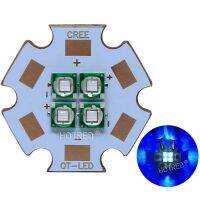 10w12w แอลอีดี365nm รังสียูวี370nm 3.7V/7V/14V Epistar 4ชิปพลังงานสูงโคมไฟ Led สีม่วงไดโอด Emitter บนทองแดง20Mm