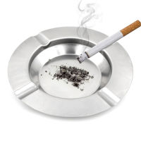 Outdoor Ashtray Home Metal Ashtray Round Ashtray Square Large Capacity Ash Tray Push Down Home Supplies