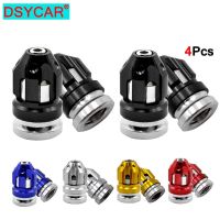 DSYCAR ฝาปิดวาล์วยางอะลูมินัมอัลลอย4ชิ้น,ฝายางรถยนต์วาล์วกันรั่วเหมาะสำหรับรถจักรยานยนต์ที่ Car รถจักรยาน