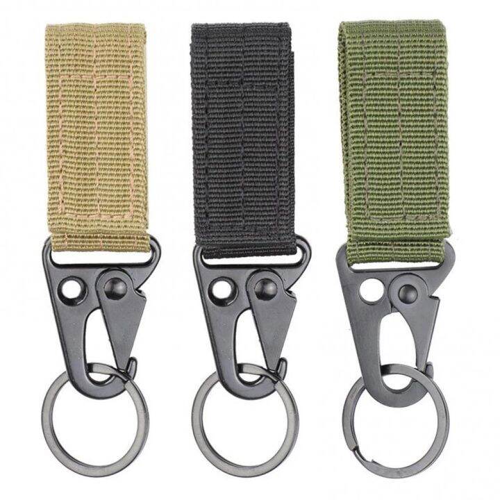 【Chasers Outdoor Store】Outdoor Hanging Nylon Webbing Belt Metal Hook ...