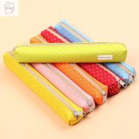 WENQI เครื่องเขียนบางเฉียบสีลูกอมน่ารักลายคลื่นอุปกรณ์การเรียน Pouch Pensil กล่องดินสอกระเป๋าดินสอ1ชิ้น