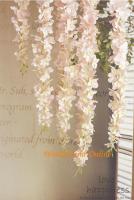 【hot】 Artificial Hydrangea Wisteria Flor Simulação DIY do casamento Praça Rattan Cesta de suspensão Pode ser Extensão 100Pcs