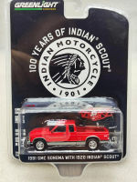 1: 64 1991 GMC Sonoma Extended Edition &amp; 1920 Indian Scout Centennial Motorcycle Collection Of Car Models