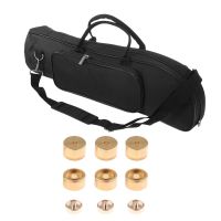 2 Set Accessories: 1 Set Trumpet Valve Finger Buttons Trumpet Parts &amp; 1 Set Trumpet Bag with Shoulder Strap Instrument