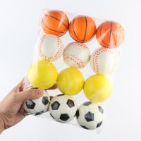 63mm Children Soft Football Basketball Baseball Tennis Toys Foam Sponge Decompression Vent Stress Balls Soccer Anti Stress