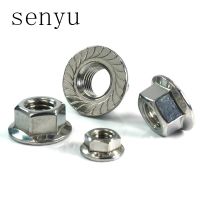 Senyu Gratis Pengiriman 20 Buah M3 M4 M5 M6 M8 304 Baja Tahan Karat Hexagon Flange Nuts Pinking Slip Lock Lock M3 T Nut