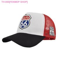 ✗ Cross-border U.S. Route 66 embroidered baseball cap three-dimensional embroidered peaked cap mesh baseball cap sun visor mesh cap