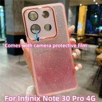 เคสนิ่มสำหรับ Infinix Note 30 Pro เคส Note30Pro Note30 4G 5G 2023เคสมันเงาโทรศัพท์กันกระแทกไล่ระดับสีน่ารักแฟชั่นฝาหลังป้องกันด้วยฝาครอบกล้อง