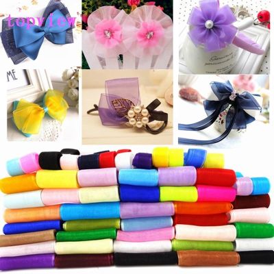 【CC】 50Y 1-7cm MIX  transparent decoration ribbon yarn snow belt gift packaging dream