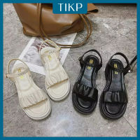 Tikp รองเท้าแตะแพลตฟอร์ม ส้นหนา 2 สี ไซซ์ 35-40 MS0702