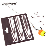 CARPKING เม็ด Stoppers พลาสติกสีน้ำตาลปลาคาร์พอุปกรณ์ตกปลา V รูปร่าง66 Boilie หยุดหนึ่งการ์ดสำหรับปลาคาร์พ Tackle ผม Rig ผู้ถือ