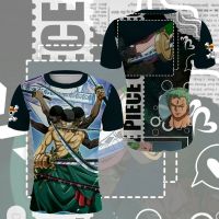 New 3D Printed Anime One Piece Fashion Roronoa Zoro T Shirt Casual Summer Cartoon T-Shirt s