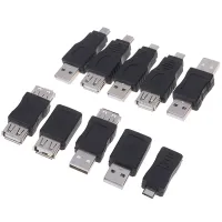 10ชิ้น/เซ็ต OTG USB ชายไปยังหัวรับยูเอสบีไมโคร Mini Changer อะแดปเตอร์แปลง USB Adapter Gadgets สายแปลง