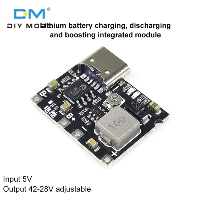 diymore Type-c USB 2A 18650 Lithium Battery Charger Module Charging ...