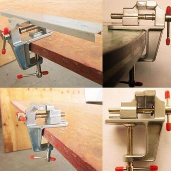 yizhuoliang-อลูมิเนียมยึดโต๊ะแหนบ-vintage-bench-vise-คีม-mini-clamp-diy-tool