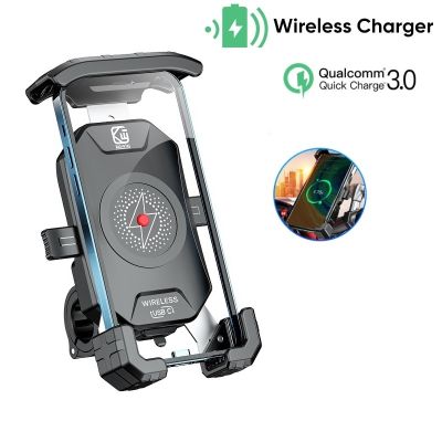 Motorbike Motorcycle Phone Holder Wireless Charging USB Charger for Moto Telephone Support Cell Mobile Stand Smartphone Mount