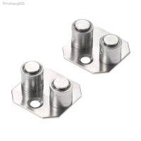 DRELD 2Pcs Stainless Steel Sliding Door Twin-shaft Retainer Hanging Pulley Rail Guide Locator Stopper Silver Tone 31x31mm