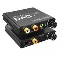 DAC 192KHz 24Bit Digital To Analog Converterพร้อมBass &amp; Volume Control Coaxial ToslinkไปยังAnalog Stereo L/R RCA