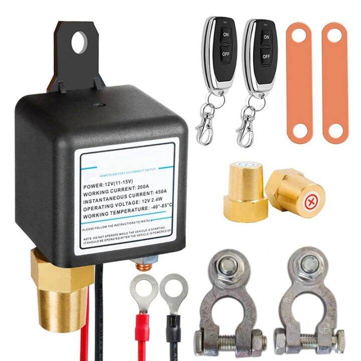 12V 200A Wireless Remote Control Disconnect Cut Off Isolator Switch Car