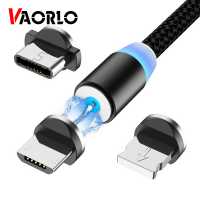 VAORLO 1Mสายชาร์จแม่เหล็กเร็วUSB/Type C/iPhone Androidสายเคเบิลข้อมูลUSB