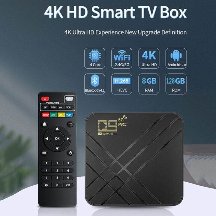 D9 PRO Smart TV Box Android 10.0 Amlogic S905L Quad Core 2.4G/5G Dual ...