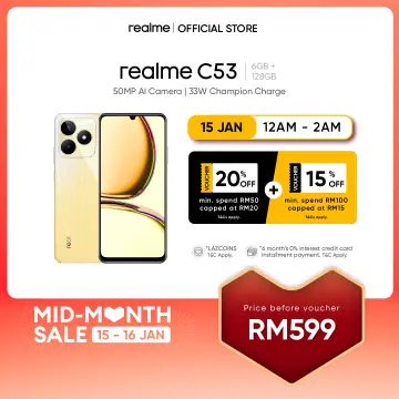 Global Version realme C53 6GB 128GB Octa Core 50MP Rear Camera 5000mAh  Battery 6.74 Inch 90Hz Screen 33W SUPERVOOC Charger