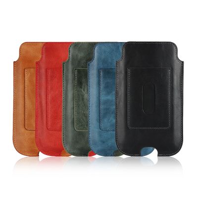 New Leather Belt Phone Holder with Card Slot Waist Leather Sleeve for Iphone XS 11 12 PRO Max