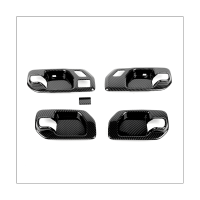 5 PCS Car Door Handle Bowl Cover Carbon Fiber Pattern ABS for Chevy Silverado 1500 GMC Sierra 1500 2019-2022