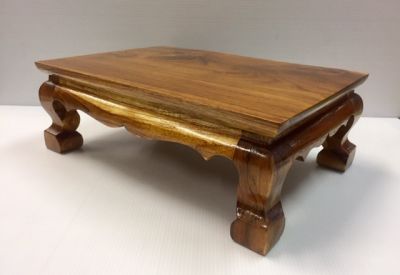 โต๊ะยอดไม้สัก ขนาด 8*12*4นิ้ว งานละเอียดสวยงาม แข็งแรง สำหรับวางตั้งพระพุทธรูป หรือใช้เป็นฐานพระพุทธรูป