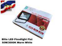 1 ตัว Blite LED Floodlight Flat 50W/3000K Warm White โคมสปอร์ตไลท์ มอก. กันน้ำ สว่างมาก