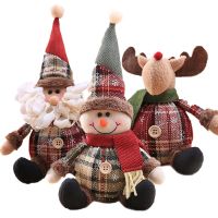 2023 Cute Christmas Santa Snowman Deer Doll Decoration Gift Doll Christmas Tree Hanging Ornament New Year Xmas Home Decoration