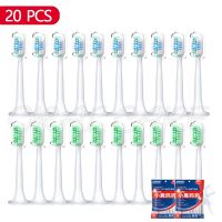 ZZOOI 20Pcs Replacement Toothbrush Heads For Mijia Xiaomi T300 T500 T700 MES601/MES602 Sonic Toothbrush Soft DuPont Brush Nozzles Head